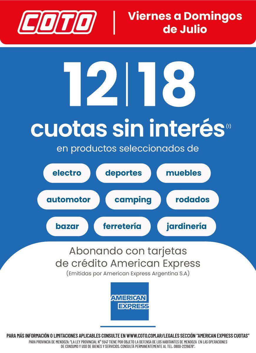 Coto_Ar's tweet photo. Todo para tu casa, con la comodidad de las cuotas sin interés. ✨

Todas las ofertas en tu celular 👉 https://t.co/lGKEeBaf98 https://t.co/QY56UfZLff
