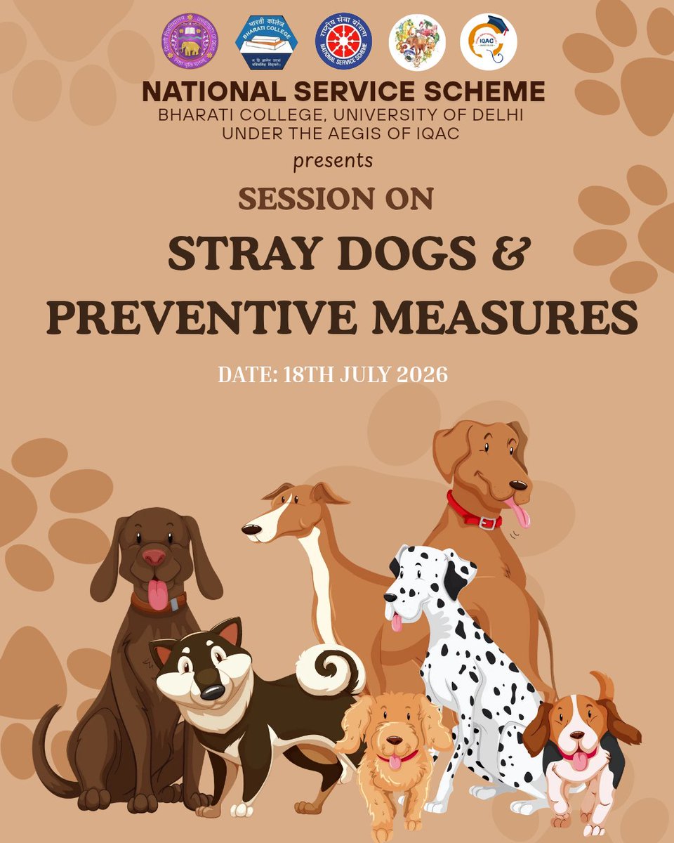 NSSBharati's tweet photo. Compassion begins with awareness. 🐾
Understanding stray dogs and adopting preventive measures helps build safer, kinder communities for both people and animals. Together, let's choose awareness, empathy, and coexistence. 💚
#StrayDogs #Awareness #Compassion #Coexistence #NSS https://t.co/kg2cg4QMod