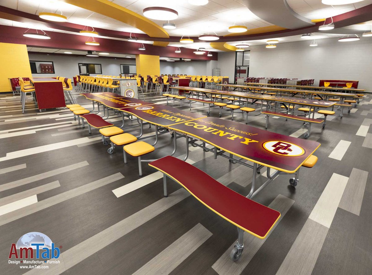 AmTab's tweet photo. A dining space students will actually want to spend time in.

Ready to transform your school’s dining environment? Connect with AmTab to start designing a space built for your students. https://t.co/jSJBKDV54k