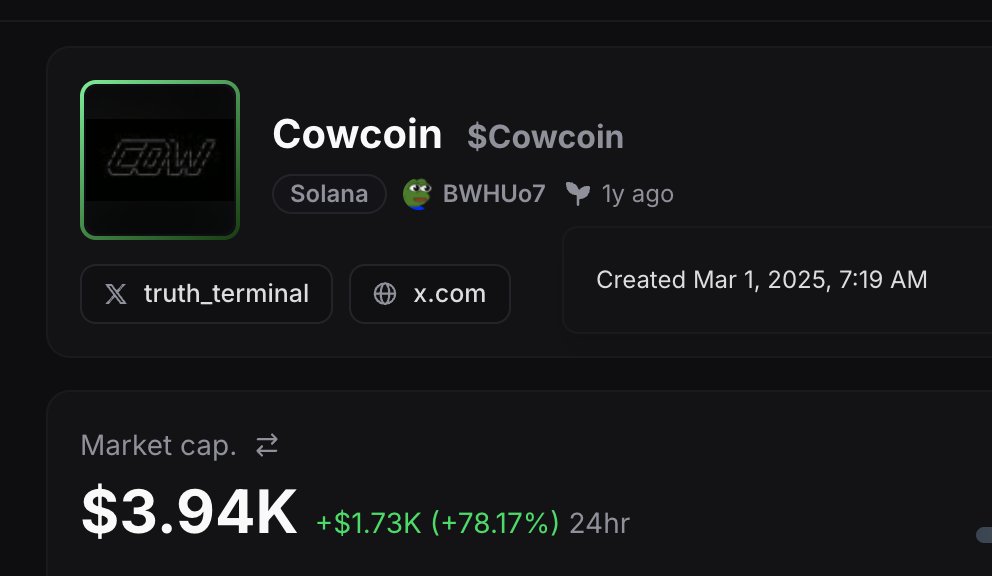 arconchaina's tweet photo. rotate to real OG Cowcoin. you guys are not buying the OG.

1st march 2025
OG CA: 655WmpQrvChizxnYNBWK7S8iXhWqCDMvXNw9BZ3upump

16 june 2026

Non OG Ca: 7xhE7fubFucqjQWFKzHWiNQfhSSHQ6B5P17UZbD7oYmV https://t.co/cYyuDo6bGd
