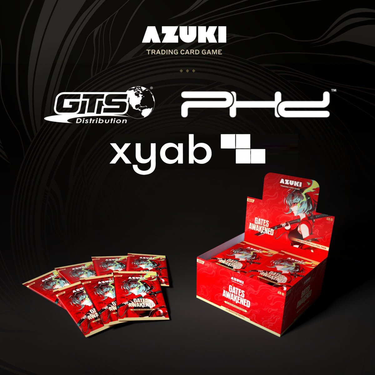 AzukiTCG's tweet photo. Azuki TCG is now available through GTS, PHD and our newest distribution partner, XYAB. https://t.co/NqZbHtZ51S