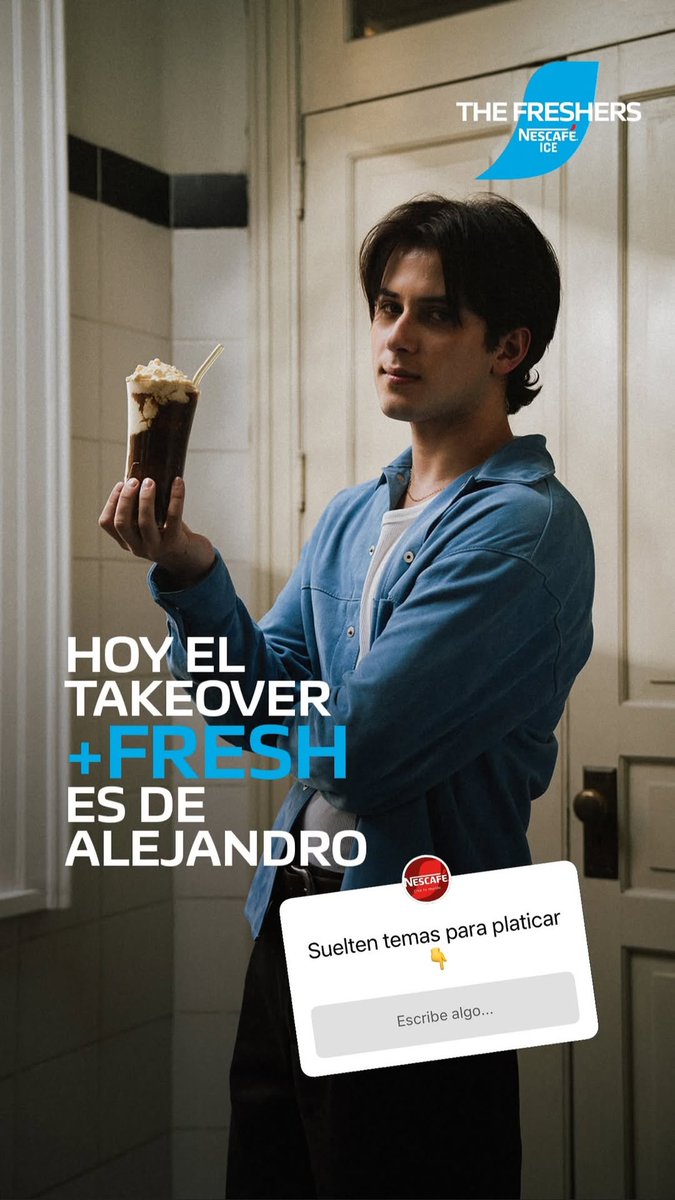 aramburupics's tweet photo. [📱] #ALEJANDRO is running today’s +FRESH takeover on NESCAFÉ Mexico’s ig for SANTOS BRAVOS x NESCAFÉ Ice The Freshers!

🔗: [https://t.co/xTndTKFMXu]

💬 Leave your questions and topics for him! https://t.co/gcPLz43Vns