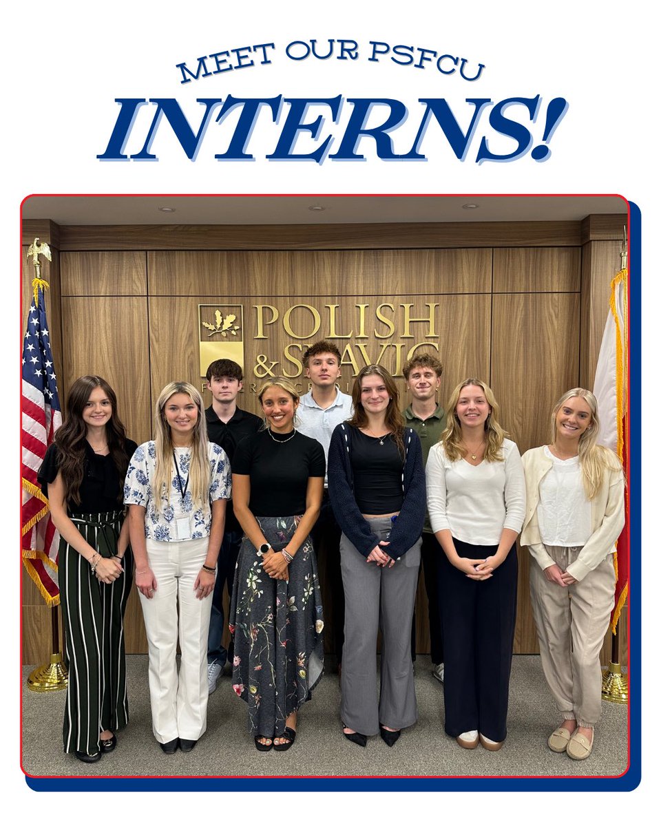 PolishSlavicFCU's tweet photo. For the past few weeks at our Fairfield Operations Center, a new generation of Credit Union professionals joined us every day, gaining career-related experience outside of the college classroom. Wishing you all the best in your future endeavors 💙
#interns #internseason #psfcu https://t.co/NQPTOoaz9M