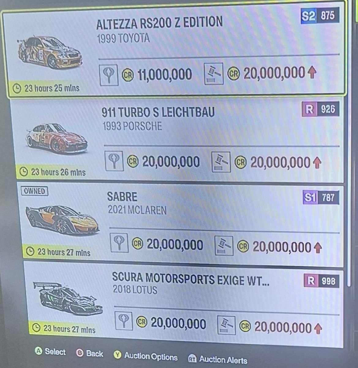 AngryItalian5's tweet photo. @ForzaHorizon Please, help me selling these cars, so I can get rich and add you into my friends list https://t.co/w7lpRL2Gkd