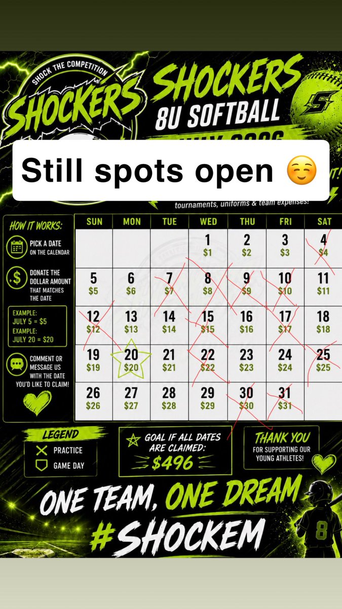 AJ_Bay30's tweet photo. After a wonderful summer of softball, Ella has decided to give travel softball a shot in the fall!
Venmo @Christen-Lott 
Cash app $CPL2230
or cash 

When a date is taken it will be covered. Thank you SO MUCH for helping!! Every little bit helps this tired mama out! 😂😂 https://t.co/GDCCdQbfNb