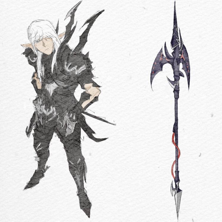 heyybluebird's tweet photo. #ff14 
Estinien &amp; Gae Bolg https://t.co/gGhtfi06bu