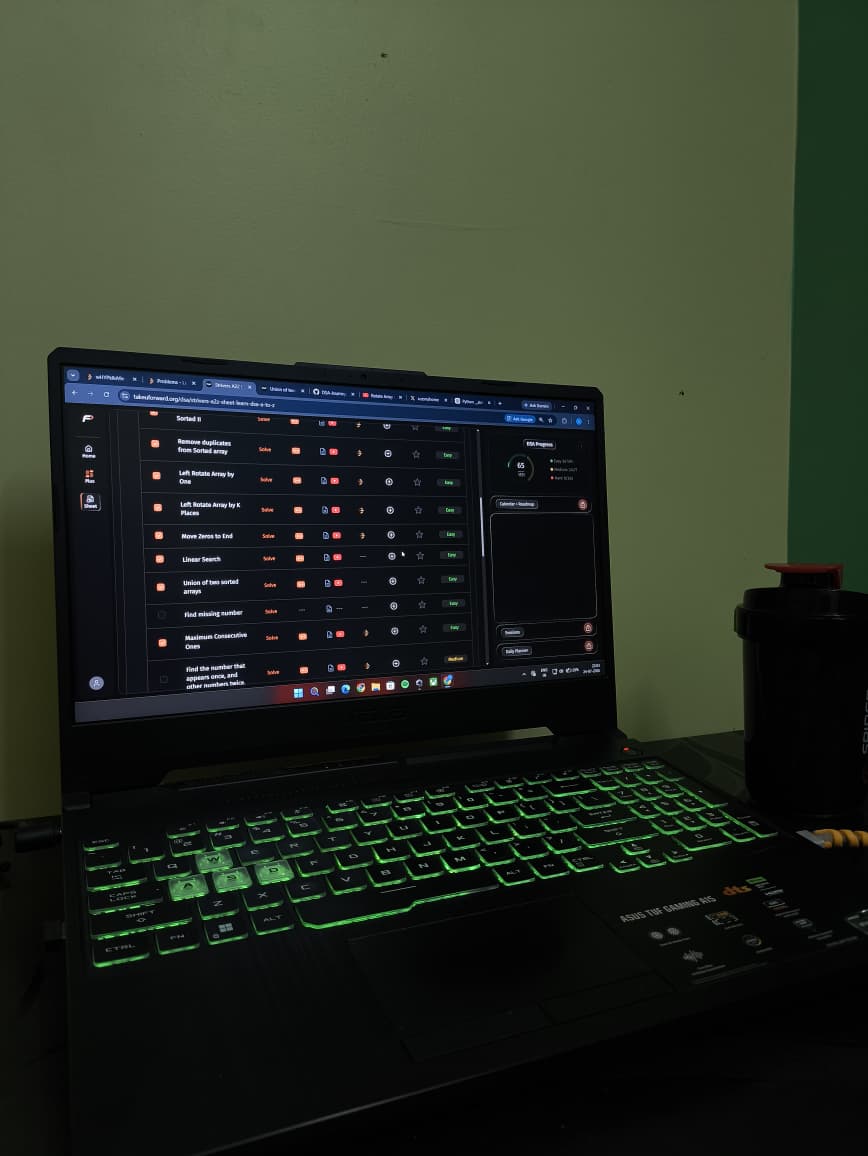 SUJALKRCODES's tweet photo. Day 5/30 of my #30DaysOfCode 🚀

✅ Completed: Maximum Consecutive Ones
📚 Learning from Striver's A2Z DSA Sheet.

One step closer to becoming better every day.

#30DaysOfCode #DSA #Java #StriversA2Z #Consistency #dsajourney https://t.co/HmiaGn0cqA