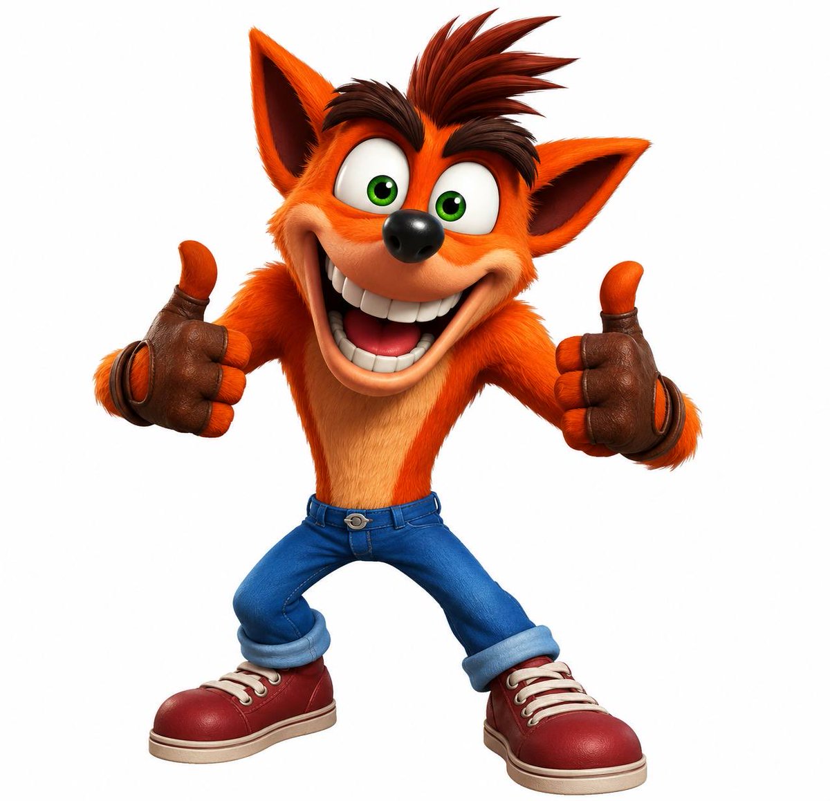 mouferraj's tweet photo. @elonmusk @grok Make Elon Musk and Crash Bandicoot appear as friends. https://t.co/w8ISm9b5eQ