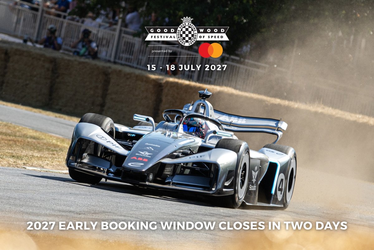 fosgoodwood's tweet photo. Just two days left to access the early booking window!
 
Members and Fellows of the Goodwood Road Racing Club and 2026 attendees can now secure 2027 tickets at the lowest price, ahead of public on-sale later this year. The early booking window closes at 2359hrs on Monday 27 July - https://t.co/HVCBAWQPYU 
 
Not part of The Club? Join today to access tickets, plus enjoy an extra 10% saving on up to two admission and grandstand passes. #FOS