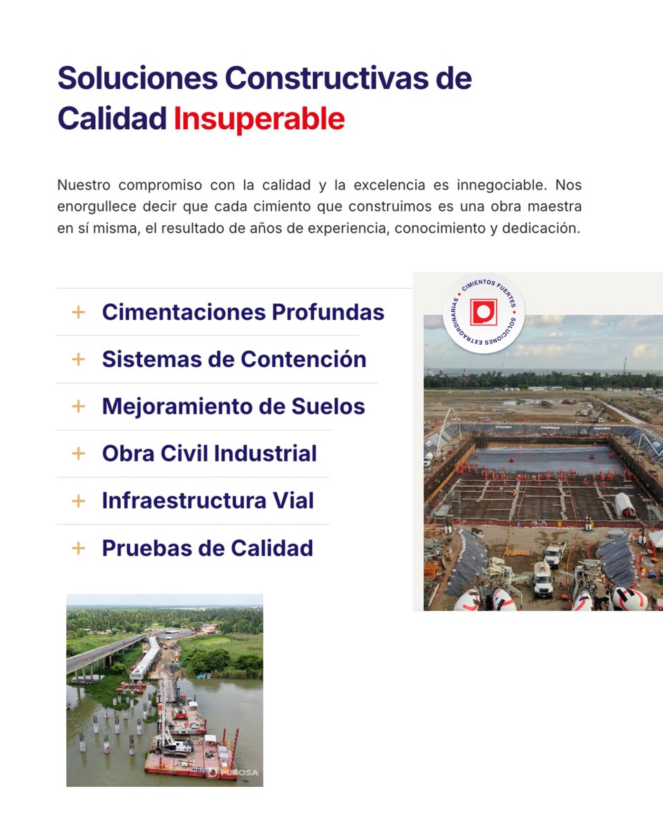 Espacios_Arq's tweet photo. 🏗️ Lo que no se ve de una gran obra... es precisamente lo que la sostiene.
PIMOSA es especialista en #cimentacionesprofundas y #obracivil industrial e infraestructura, con soluciones como pilas, pilotes, ataguías metálicas y más.
👉 https://t.co/ffIhXM1YXX
#RevistaEspacios https://t.co/I2RGdisaUr