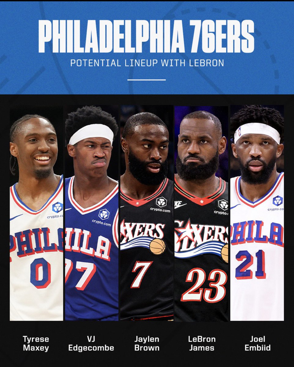trescoball's tweet photo. LeBron a los Sixers.

¿vuelta del pelotas? https://t.co/j4Uc7vEKeI