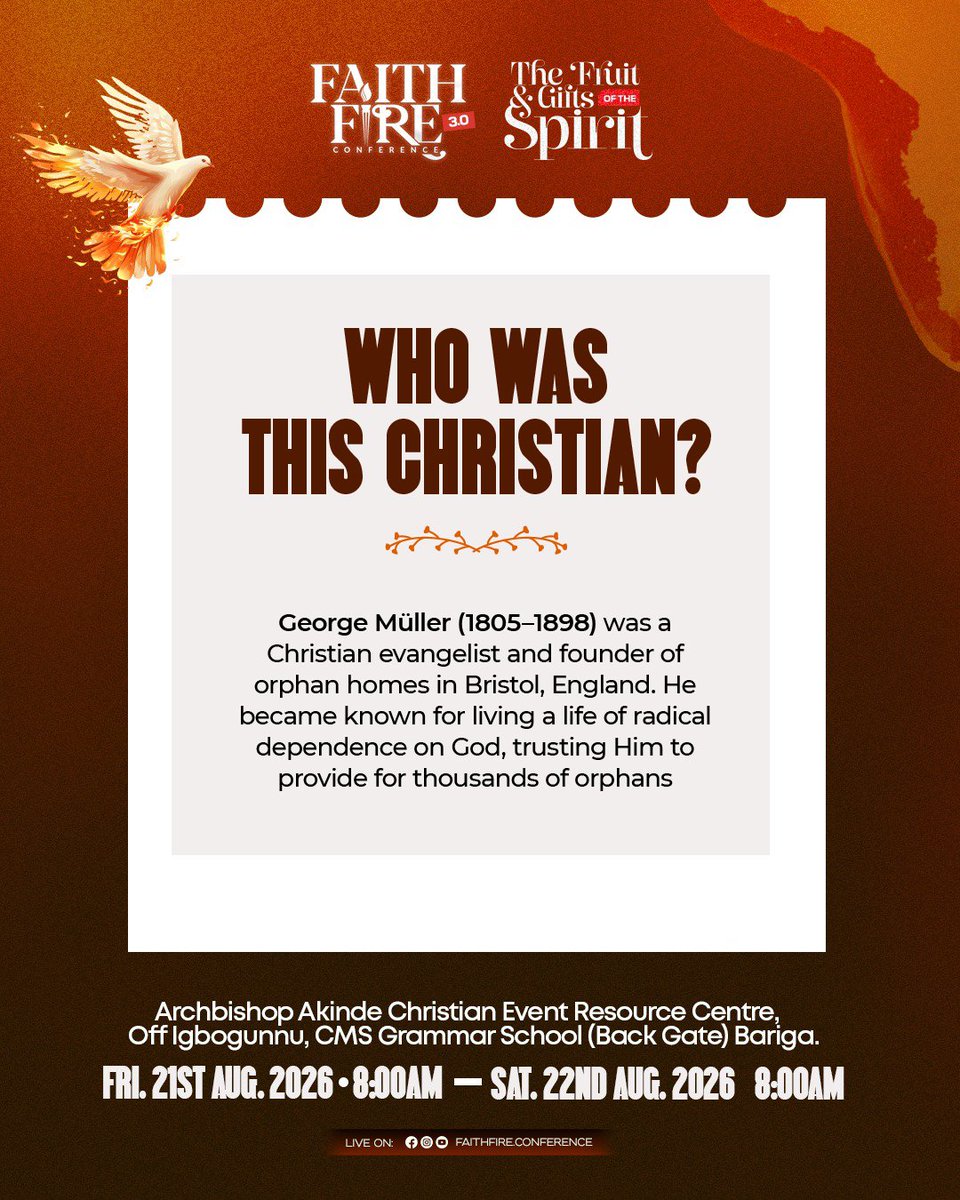 faithfirecon's tweet photo. Know Your Gift | Series 3: The Gift of Faith 🔥
Faith sees beyond the impossible and stands firm on God's promises.
Swipe through and discover how the Gift of Faith can shape a life that depends completely on God.
Register here:
🎟️ https://t.co/fBOCE12bRZ
#FFC3 #KnowYourGift https://t.co/888fA4zOp7
