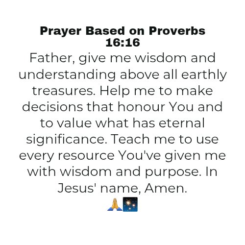 iamo_cube's tweet photo. ...
💡 Don't just pray for more money. Pray for more wisdom.
💬 What would you choose: 💰 Wealth or 🧠 Wisdom?
Proverbs 16:16
#PrayerLife
#GodsWisdom
#WalkInWisdom
#IamOCube
#ScriptureFocus https://t.co/QyMmEwXEeq