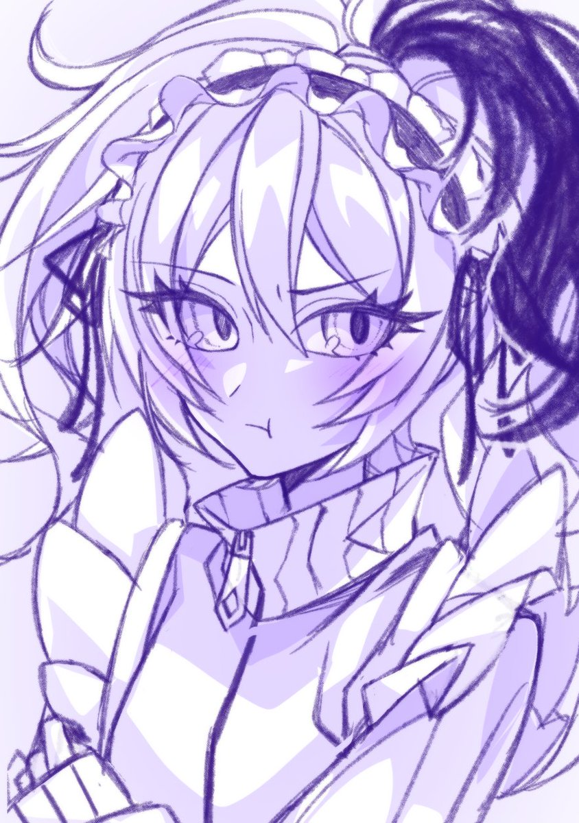 Aosaki_Licht's tweet photo. らくがき ジャージメイド花ちゃん
#v_flower #ブイフラワ https://t.co/z04WSKbt6d