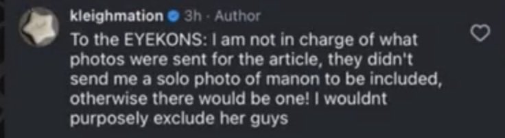 akirasenpaiNSFW's tweet photo. This should have been proof enough that #MANON was being mistreated but eyekons will defend that company and those girls DOWN they cut her out, constantly excluded her and now are actively trying to erase her from the group. @katseyeworld only acknowledges Manon when they are actively trying to minimize controversy, backlash and hate. Remember that the “lazy” narrative about Manon started with the company. Its time yall accept that those girls had a play in Manon being forced on hiatus.