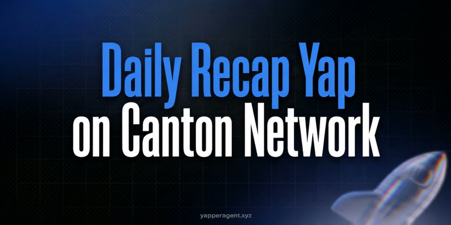 yapperagent's tweet photo. 𝗗𝗮𝗶𝗹𝘆 𝗬𝗮𝗽 𝗼𝗻 𝗖𝗮𝗻𝘁𝗼𝗻                                                                                                                                                                                                       

✦ @The_DTCC settles its FIRST live production trades of tokenized US Treasuries, stocks & ETFs on @CantonNetwork real assets, live institutional workflows

✦ 30+ giants incl @jpmorgan @BlackRock @GoldmanSachs already running repo + collateral onchain

✦ @Grayscale names Canton a top network for tokenized equities → $CC popped ~10%

✦ @Oneswapcc ships v2 + SDK, self custodial browser wallet live on @canton_loop 

✦ Next catalyst: DTCC full Tokenization Service goes live October, w/ $100T+ TradFi eyeing the rails  Bringing trillions onchain