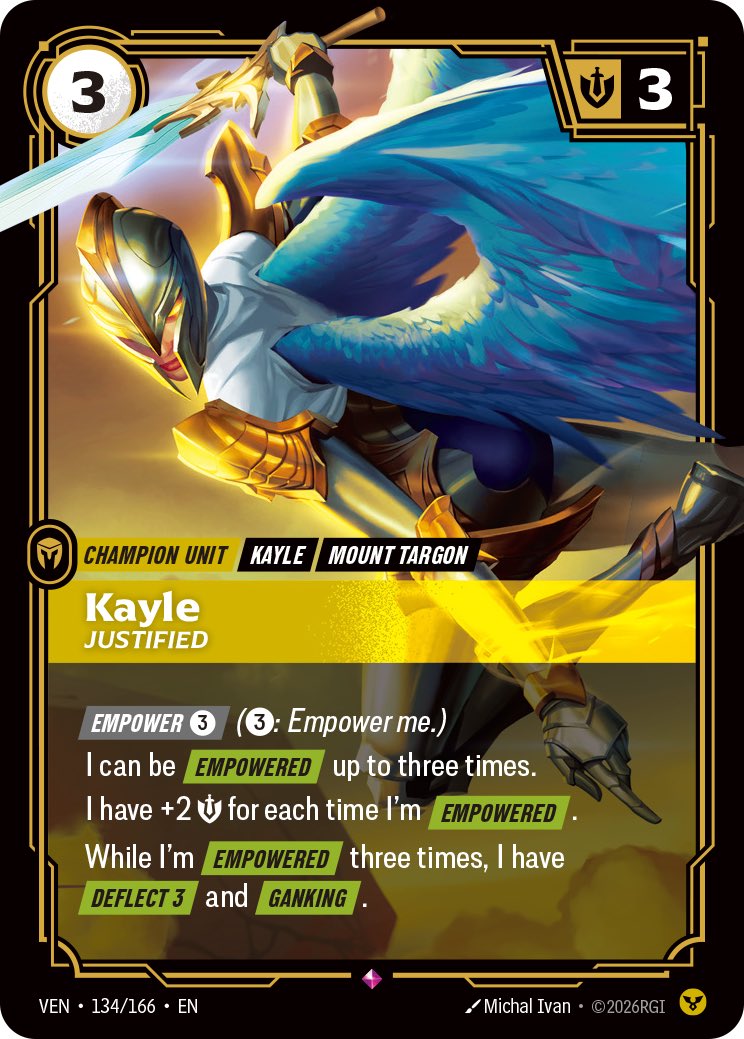 playriftbound's tweet photo. We've seen a lot of questions about Kayle, so here's a quick clarification:

Kayle can activate her Empower ability even while she's Empowered.

This will also be said explicitly in the FAQ for future reference! https://t.co/ohf5zdqsN9