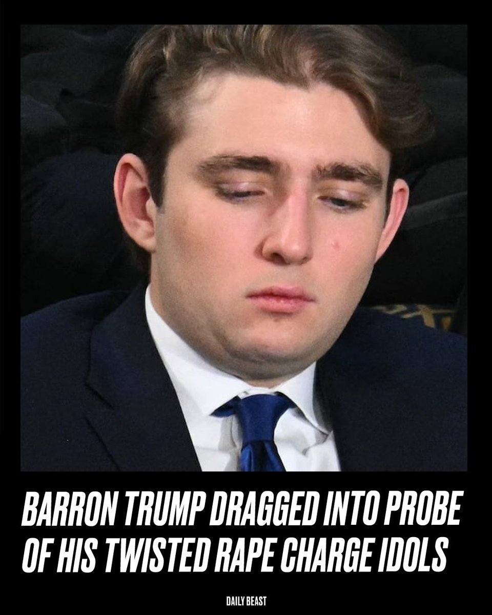 thedailybeast's tweet photo. Barron Trump has been personally cited in a new request to testify at a proposed House investigation over his links to the Tate brothers.
 https://t.co/MXzEOME6O0 https://t.co/VDeIuZgs1k