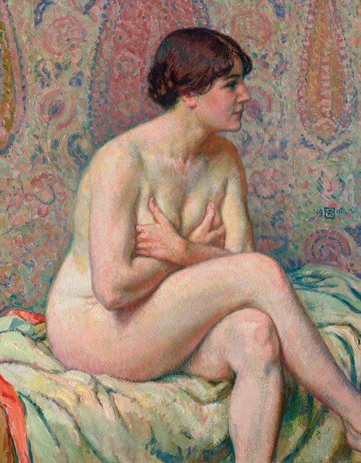 Ay_Blinkin's tweet photo. Maude (1916) by Théo van Rysselberghe https://t.co/DClfTqzDNM