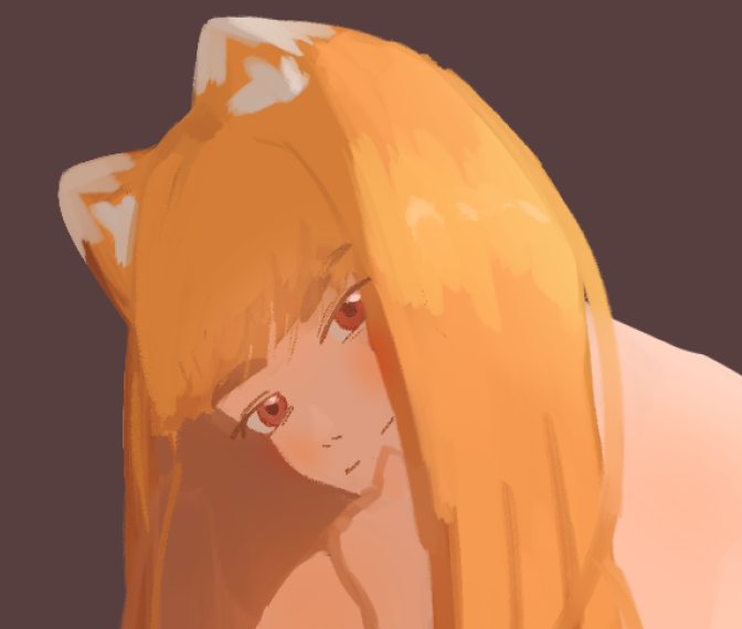zorrilote's tweet photo. WIP #spiceandwolf #holo #fanart https://t.co/ehcAxGnh0j