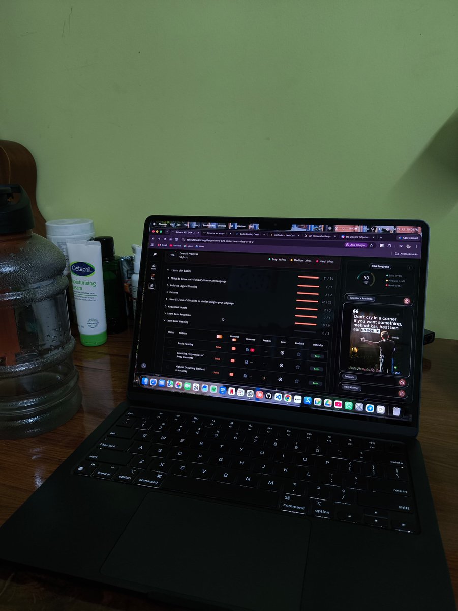 _hr28_'s tweet photo. Day 5/30 ✅

Discipline doesn’t end after coding. It continues in the gym. 🏋️⚡
Next stop: Hashing. 🧠⚡

#30DaysOfCode #Java #DSA #CodingJourney https://t.co/CywF3L8Eic