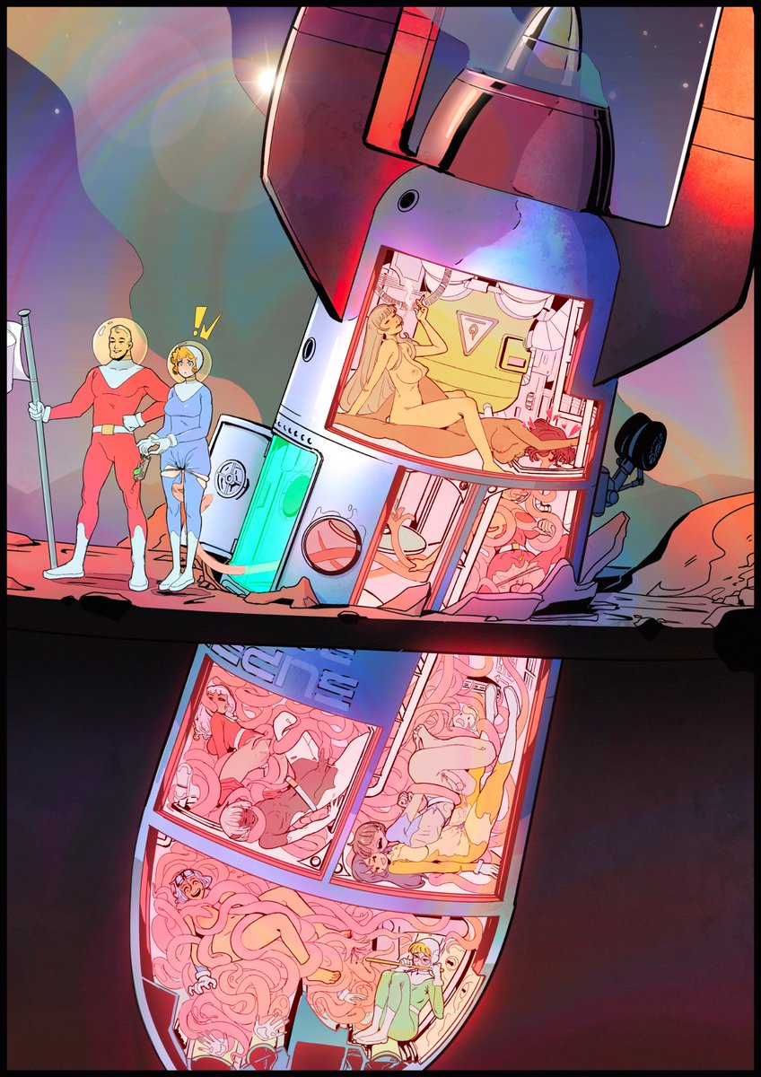 quetznsfw's tweet photo. Here is the illustration I made for #hardcover issue 5!
The theme was “retro”. 😌 https://t.co/9mdk7s5mrz