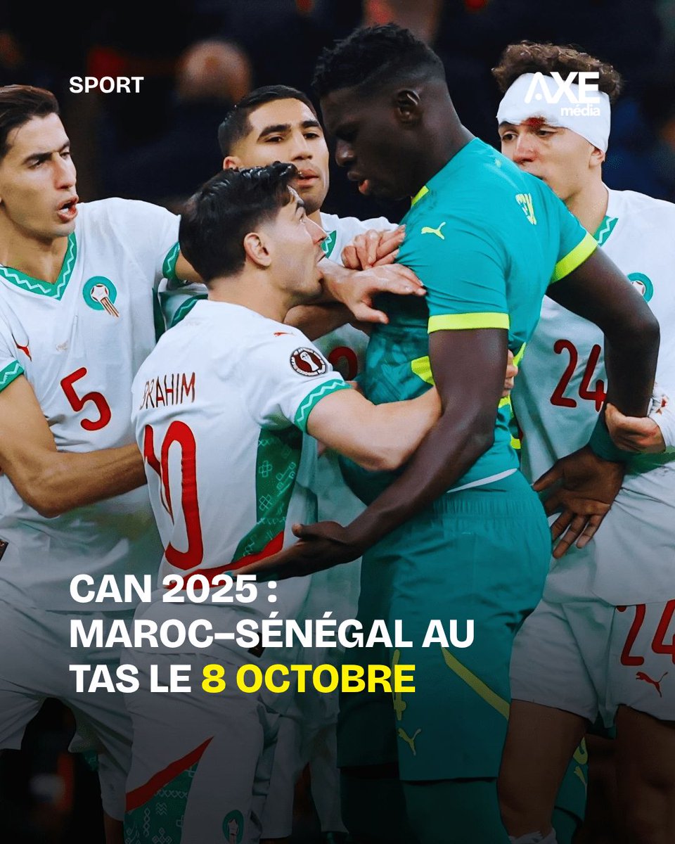 alainmwamba's tweet photo. Le TAS examinera le 8 octobre 2026 le recours du Sénégal contre l’attribution de la CAN 2025 au Maroc sur tapis vert. La FSF demande l’annulation de la décision de la CAF et la restitution du titre remporté 1-0 sur le terrain.
#AXEmedia https://t.co/OODQ4evYqk