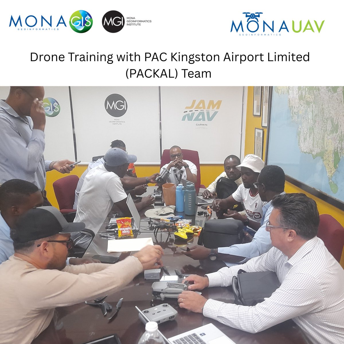 MGIMona's tweet photo. MGI delivered a 2-day Drone Training for the PACKAL team, equipping participants with practical UAV skills
Congratulations to all participants on earning their certificates! 🎉
#MonaGIS #MGI #DroneTraining #UAV #PACKAL #UWIMona https://t.co/O8MqrtVeM6