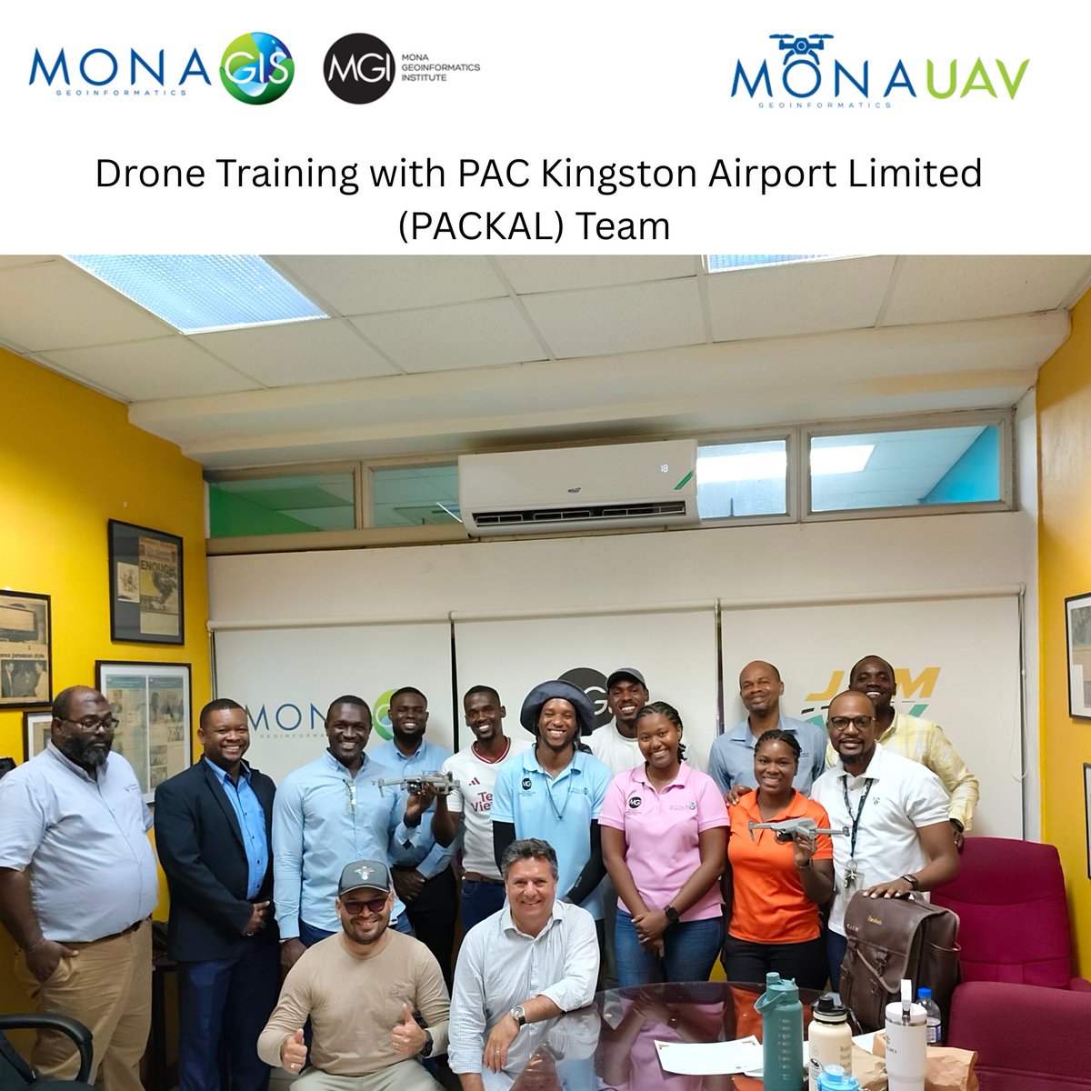 MGIMona's tweet photo. MGI delivered a 2-day Drone Training for the PACKAL team, equipping participants with practical UAV skills
Congratulations to all participants on earning their certificates! 🎉
#MonaGIS #MGI #DroneTraining #UAV #PACKAL #UWIMona https://t.co/O8MqrtVeM6