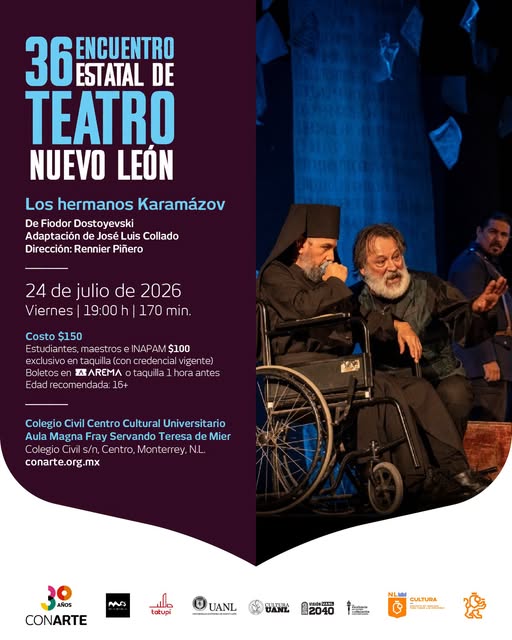NohePortes's tweet photo. ¡Viernes de Encuentro Estatal de Teatro en NL 🎭

👵 #HatunMama | 18:00 y 20:30 h | Teatro de la Ciudad (Sala Experimental) | 16+
📜 #LosHermanosKaramázov | 19:00 h | Colegio Civil | 16+
🌀 #Espiralmanía | 20:00 h | Teatro de la Ciudad (Gran Sala) | 12+ 

@conartenl  #teatro https://t.co/gNMiRE7Am3