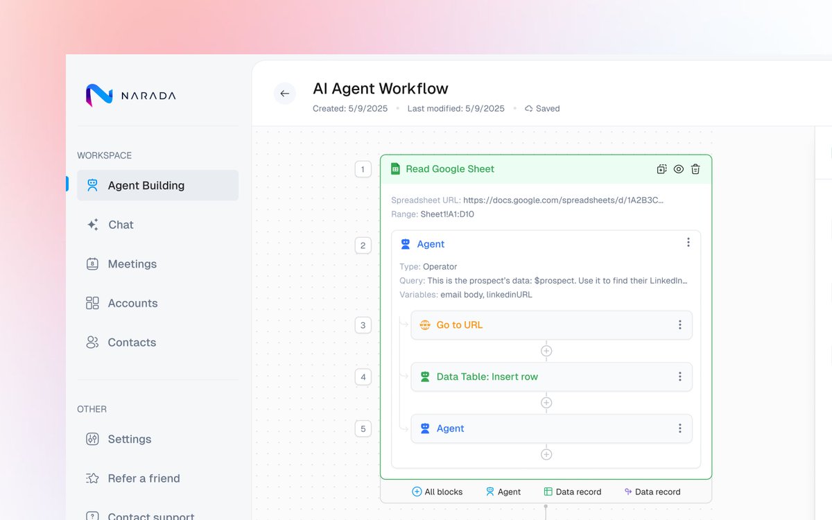 TheRobertAvram's tweet photo. Agentic automation flow product design ✨ https://t.co/VShE9QXEEz