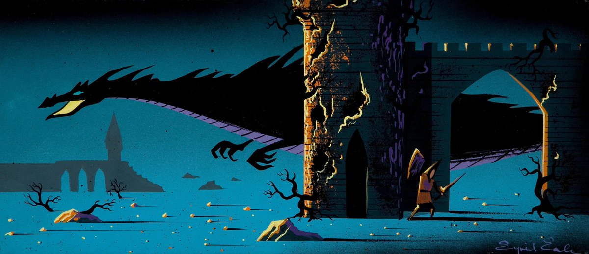 reminiscinbby's tweet photo. concept art by eyvind earle for sleeping beauty (1959) https://t.co/ngZQxD0c6E
