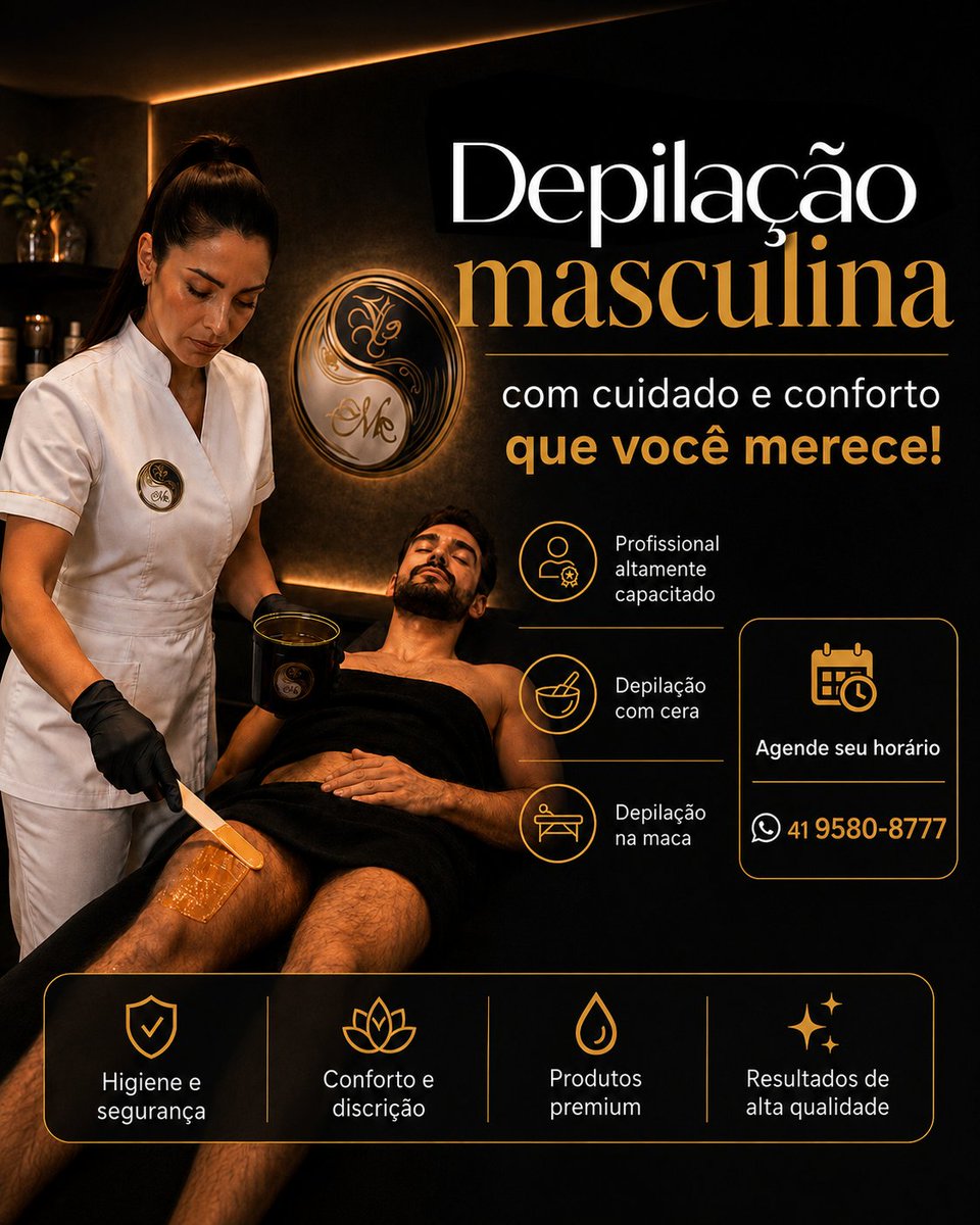 YangMassagens's tweet photo. Cuidado, conforto e discrição em cada detalhe. ✨

A depilação masculina com cera proporciona uma pele mais lisa e um resultado duradouro, realizada por profissional capacitada, com higiene, segurança e produtos de qualidade.

Agende seu horário pelo WhatsApp: 41 9580-8777 📲 https://t.co/9pRNtL9Llw