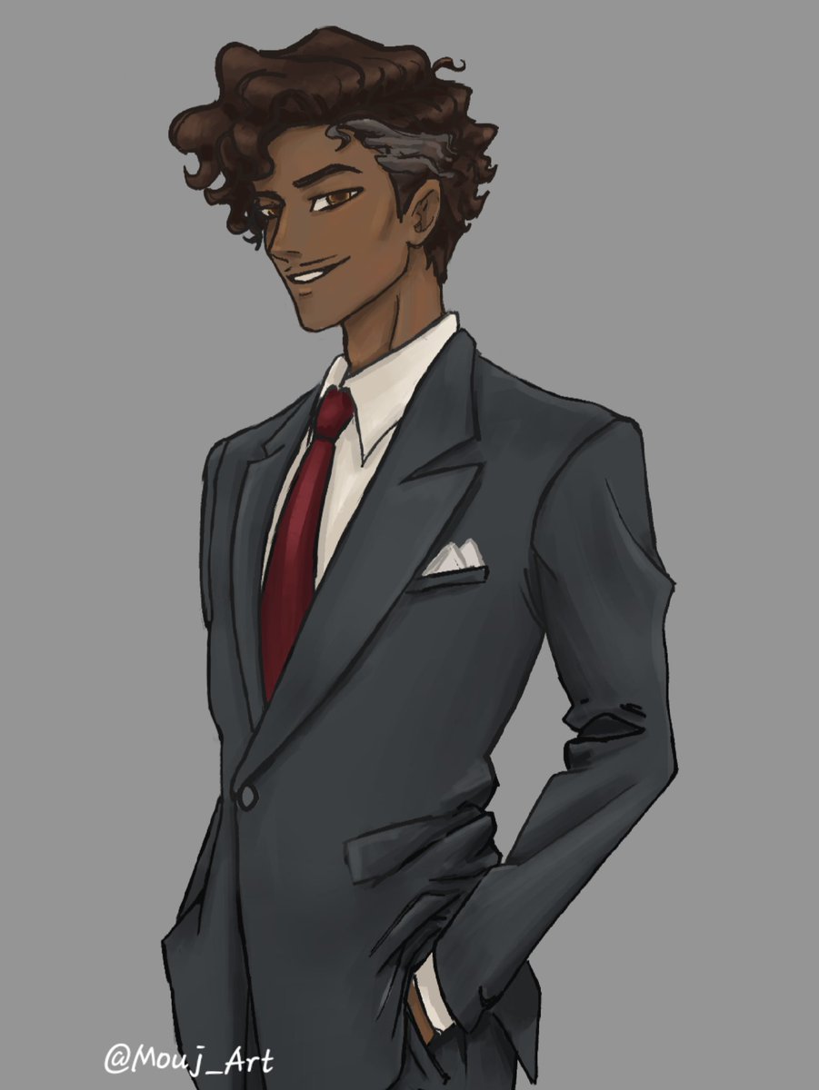Mouj_Art's tweet photo. Day.3-Alastor (HumanAu)
#HazbinHotel 
#HumanAlastor
#HazbinHotelAlastor https://t.co/T74JnkD19c