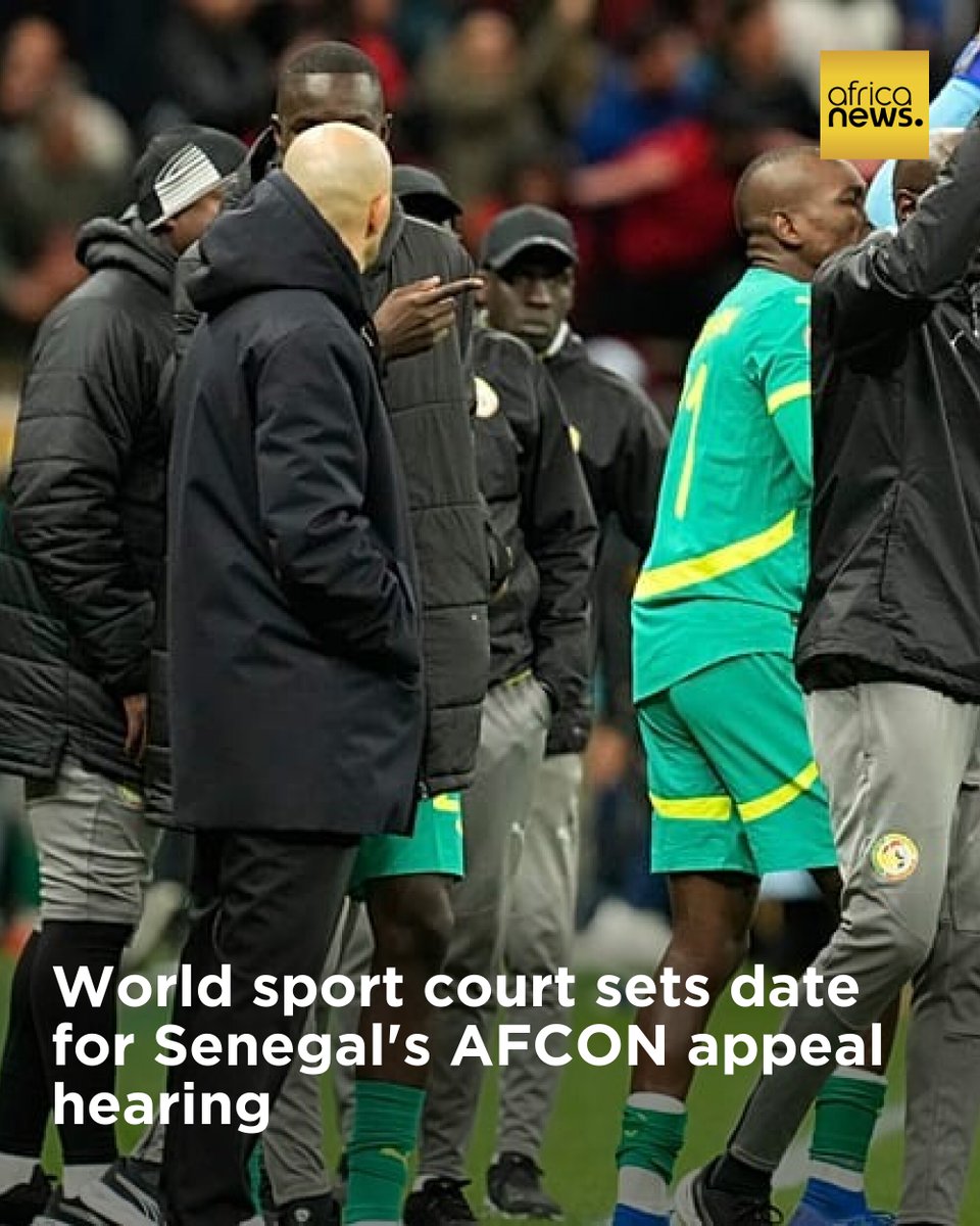 africanews's tweet photo. Senegal's soccer federation asked the court to review CAF's decision to strip it of the tournament title in favour of Morocco.
➡️ https://t.co/ocg0sos86b https://t.co/VxWTRYTG7v
