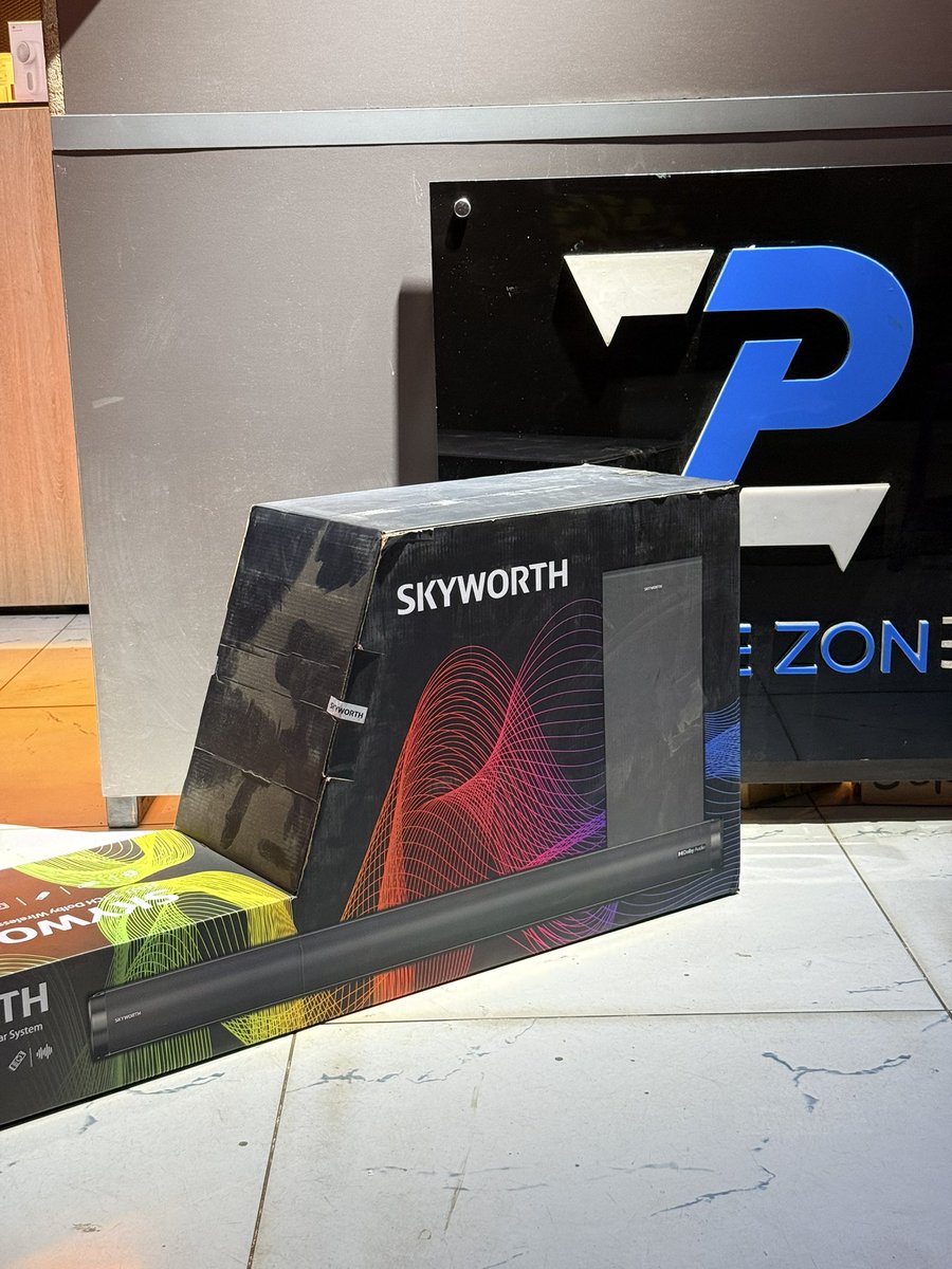 PhoneZoneKe's tweet photo. SKYWORTH soundbar (SS531)

Kshs 18,500

•Dolby Audio: Dolby Digital Plus, Dolby Digital
•Total Audio Power Max Output: 510W
•Wireless Subwoofer Speker
•Aux Input
•USB Input
•Remote control
•Compatible devices: TV, Android Phone, iPhone etc
•Bluetooth Version: 5.3
•BT Operating Range: up to 10m
•USB File Formats: MP3
•Selectable EQ: Music, Movie, News, 3D
•Wireless Subwoofer Speaker: Yes