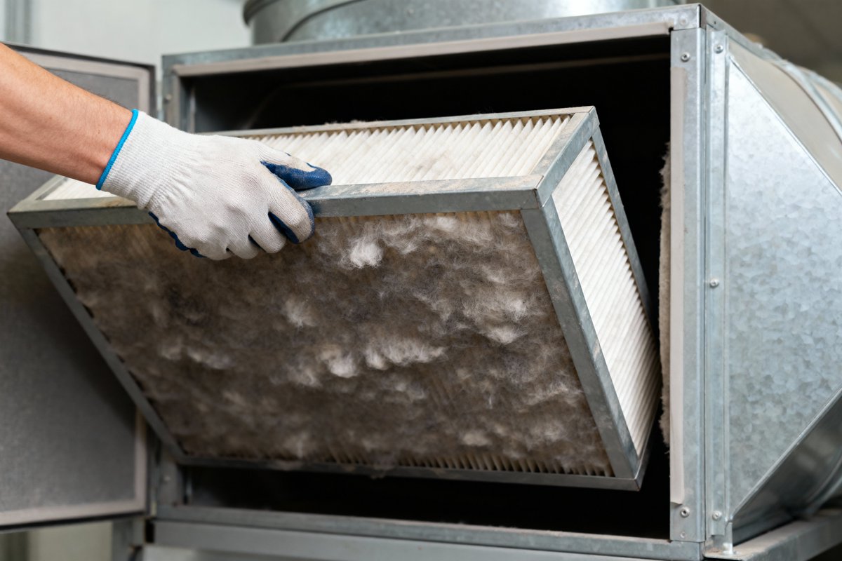Snide_12's tweet photo. This is what the air has already left behind.

A clogged filter doesn’t just look dirty — it restricts airflow and forces the ventilation system to work harder. Replacing it is a small maintenance task with a major role in efficiency and indoor air quality.

The systems we barely notice often do some of the most important work. 📷

#HVAC #AirQuality #FilterReplacement #FacilityManagement #PreventiveMaintenance #IndustrialPhotography #Snide_12