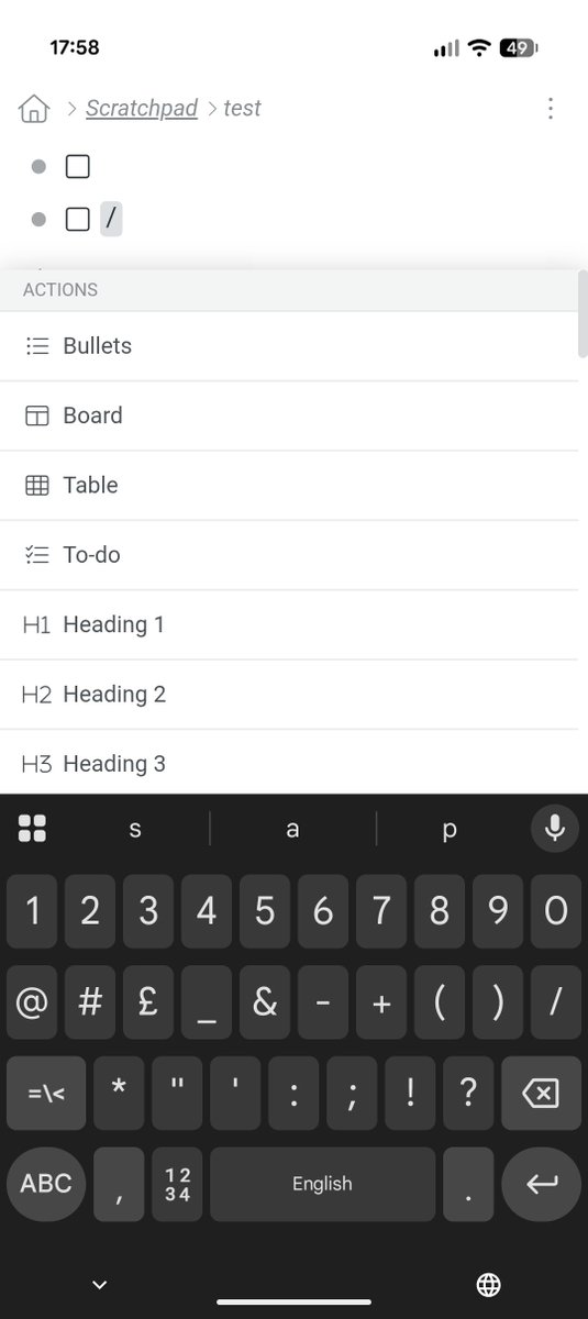 _heynikko's tweet photo. It works similarly on mobile, but converting item back to the bullet even more troublesome as requires clicks outside of keyboard https://t.co/XTTvHk06Yo