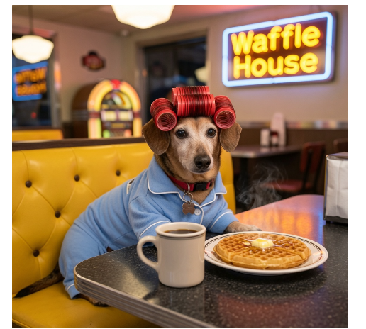 pattracy2's tweet photo. #curlersandpajamas #SaturdayNight at the #WaffleHouse #Nessa #Macy https://t.co/iAWhxcDqgj