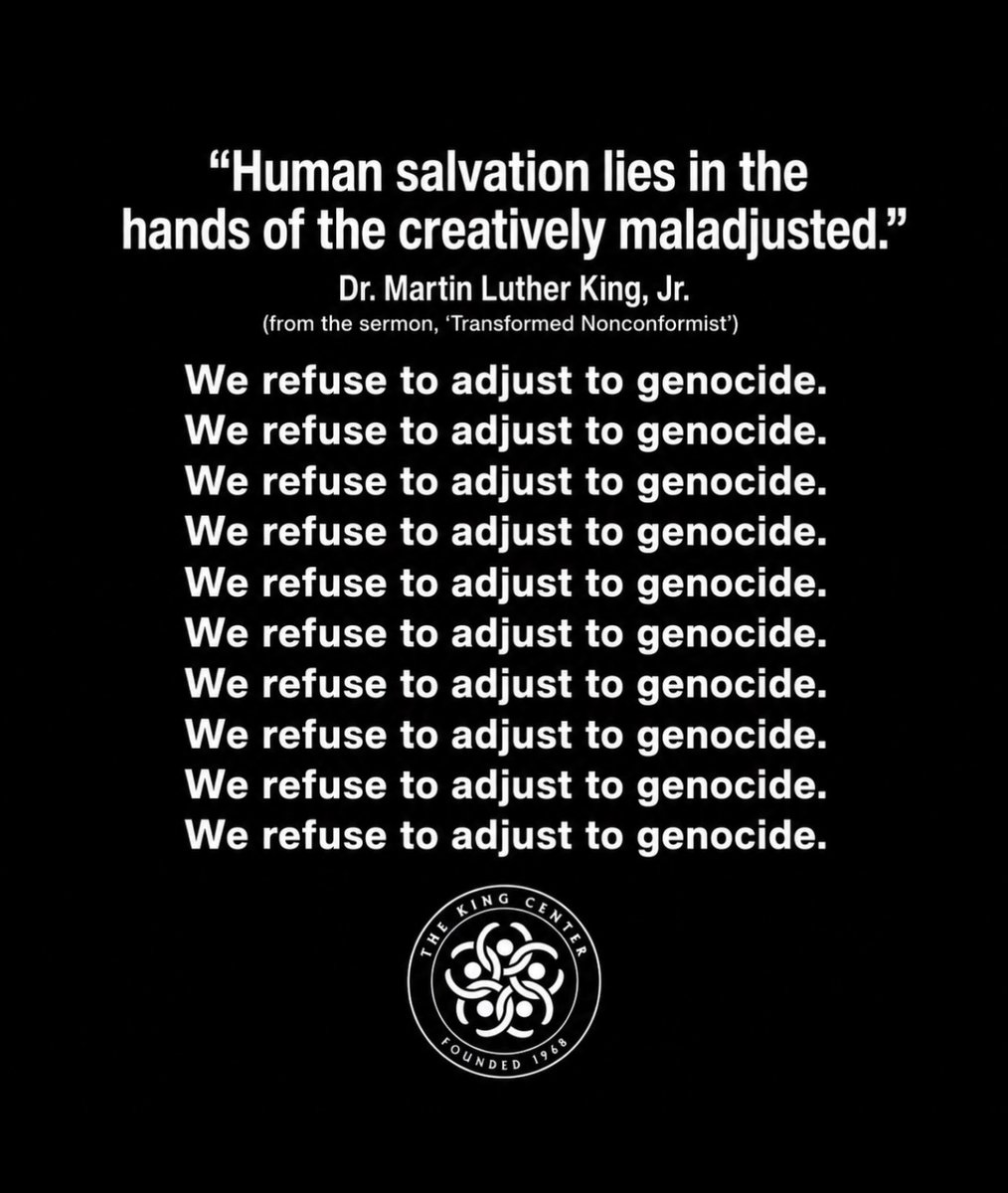 TheKingCenter's tweet photo. “Human salvation lies in the hands of the creatively maladjusted.” Dr. Martin Luther King, Jr. (from the sermon, ‘Transformed Nonconformist’)
#MLK #CreativeMaladjustment #TransformedNonconformist #TheKingCenter https://t.co/1AlphPj6vV