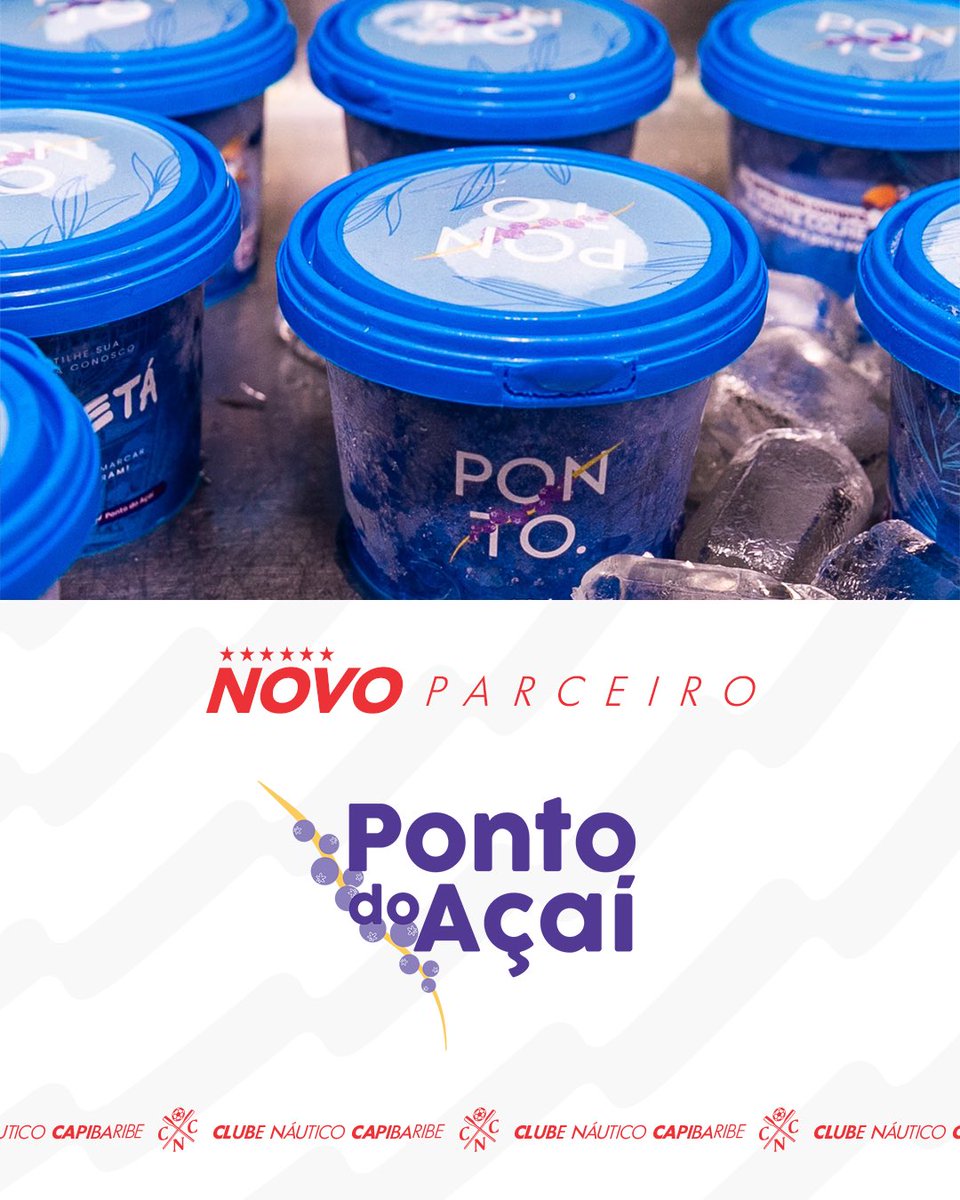 nauticope's tweet photo. O Náutico anuncia o Ponto do Açaí como seu mais novo parceiro! 🤝

A parceria chega para fortalecer o futebol alvirrubro, contribuindo com o trabalho desenvolvido pelo departamento de nutrição do Clube.

Seja bem-vindo, Ponto! https://t.co/tezsZK2FUs