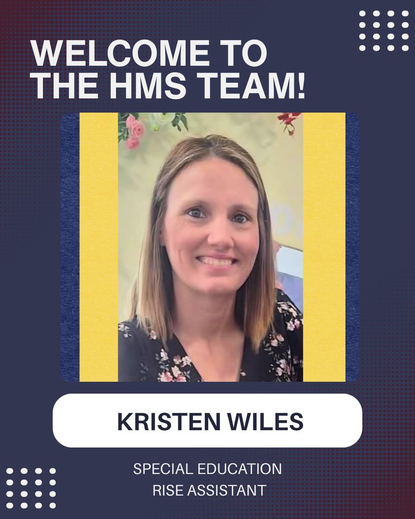 HeritageBroncos's tweet photo. Please join us in welcoming a new Bronco to  HMS!

Hello! My name is Kristen Wiles, and I am excited to serve as a SPED RISE Assistant. https://t.co/KaMomjy1nq