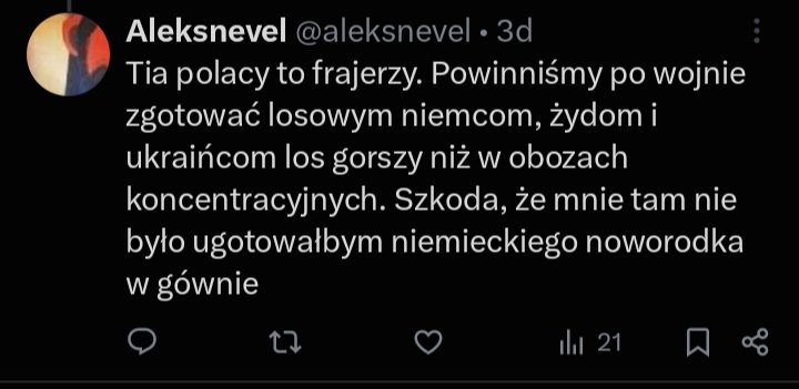Hateslawe's tweet photo. @aleksnevel @ArnoldLeese2 @rassenpapst A retarded Poleshitt making countless threats just to end up subjugating himself. Incredible https://t.co/CQ544Mnjlr