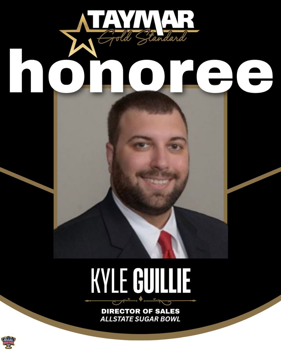 Taymarsalesu's tweet photo. 🏆 Taymar Gold Standard Honorees 🏆
The Taymar Gold Standard recognizes those who consistently represent the very best of our organization.

Congratulations to Taylor Dunn at @GSAthletics, Houghton Flanagan with the @FurmanPaladins, Kyle Guillie at the @SugarBowlNola, and Chandler Robinson at @LSUsports on earning this honor. Their years of high-level performance, leadership, accountability, and commitment to Taymar’s culture have made them examples of the standard we strive to uphold.

Thank you for continuing to set the bar! 

#TeamTaymar #LeadershipHuddle