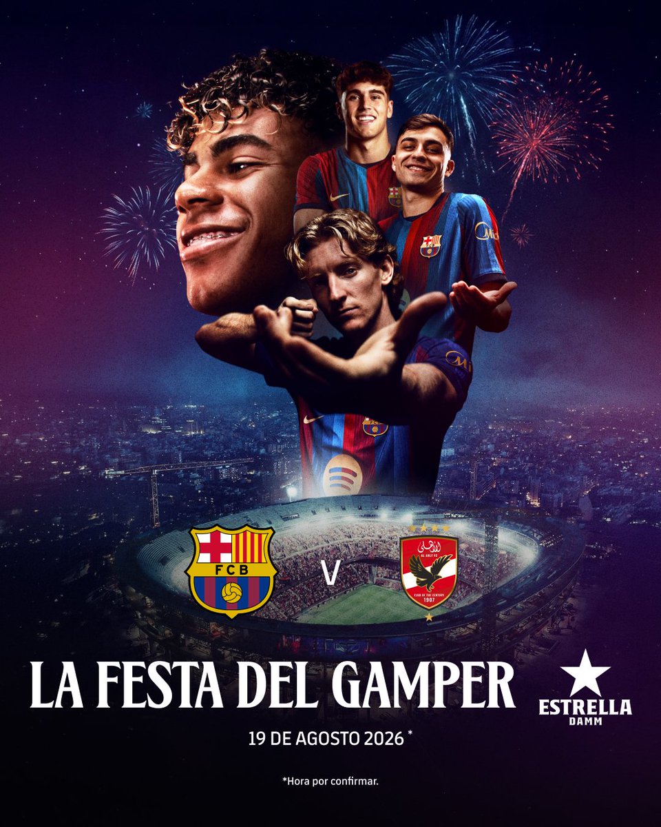 FCBarcelona_es's tweet photo. El Al Ahly, rival del FC Barcelona en la 61.ª edición de la Fiesta del Gamper Estrella Damm. https://t.co/wLar0LwwBt