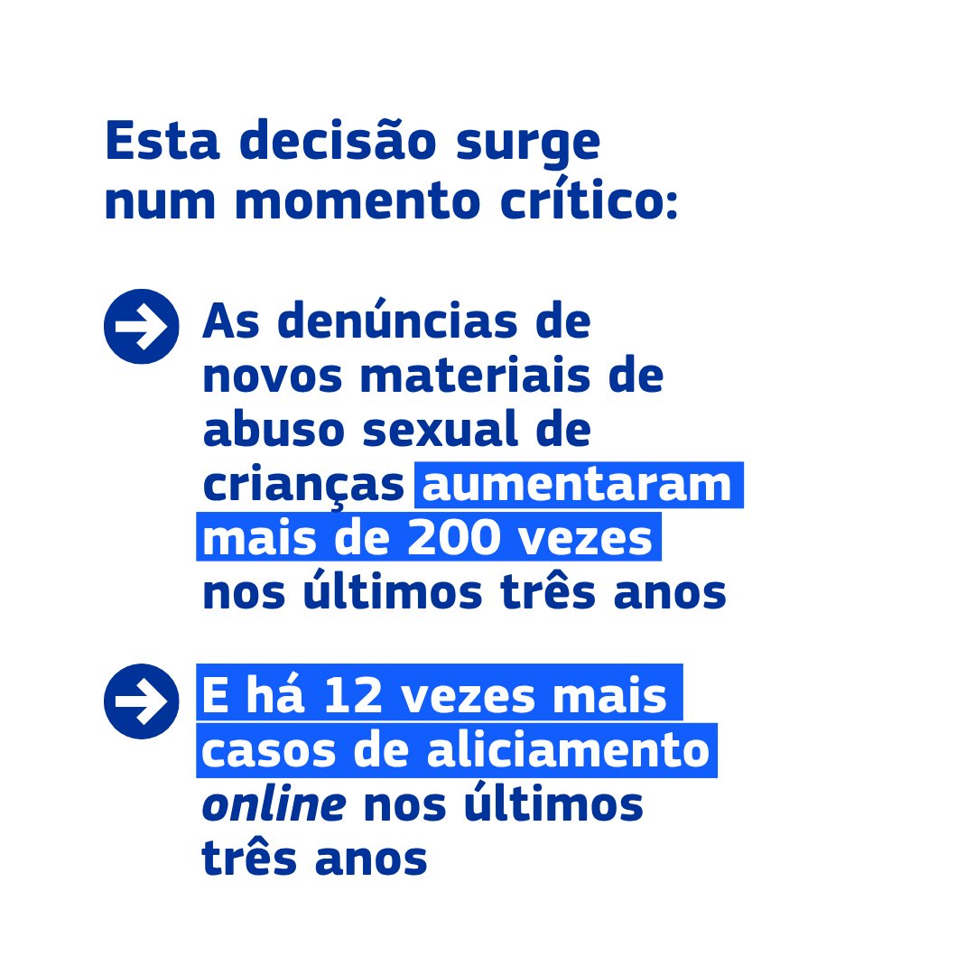 CE_PTrep's tweet photo. 🛡️A proteção das crianças é uma prioridade da #UniãoEuropeia.

Comissão congratula-se com a adoção pelo Conselho de um regulamento provisório renovado para detetar o abuso sexual de crianças online.

🔗 https://t.co/6bqNdj2jwO https://t.co/QdiZgsBd9c