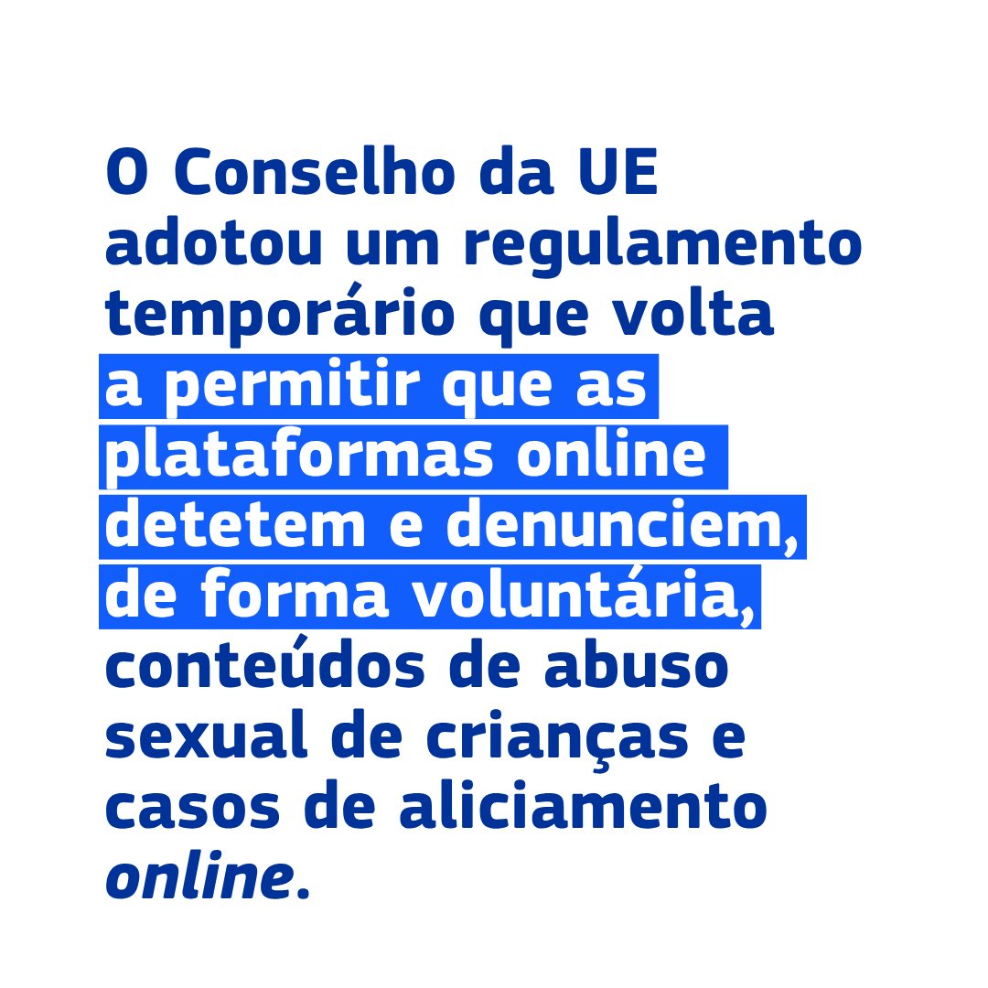 CE_PTrep's tweet photo. 🛡️A proteção das crianças é uma prioridade da #UniãoEuropeia.

Comissão congratula-se com a adoção pelo Conselho de um regulamento provisório renovado para detetar o abuso sexual de crianças online.

🔗 https://t.co/6bqNdj2jwO https://t.co/QdiZgsBd9c