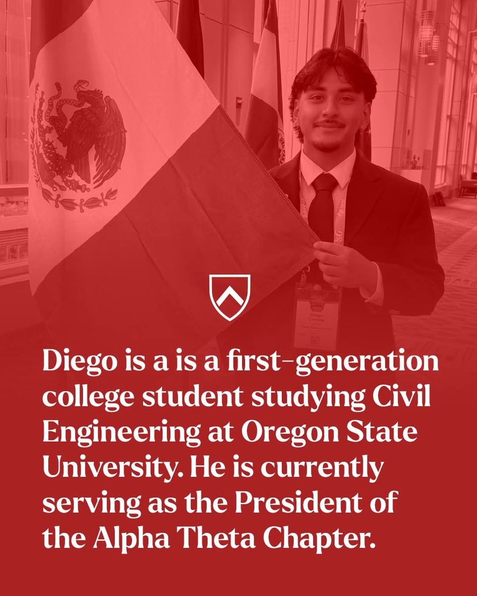 ODPhi's tweet photo. The Department of Undergraduate Affairs is pleased to officially announce the recipient of the Fred Pecina Memorial Scholarship, Diego Cordoba Morales, Alpha Theta Chapter at Oregon State University. Congratulations Brother! https://t.co/b5dChTTpOq