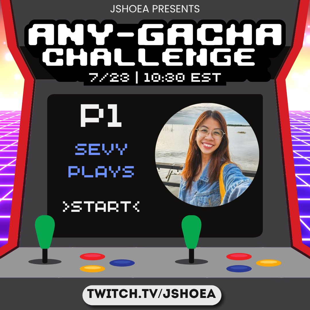 Jshoea1's tweet photo. FOLKS, A NEW GAMESHOW IS EMERGING-

The 'ANY-GACHA Challenge'

With 4 contestants, and ANY gacha game at their disposal, they'll race to see who can complete the tasks the fastest-

7:30 pm PT | https://t.co/3nraprn1RF
We'll see you there tonight https://t.co/affoSifU03