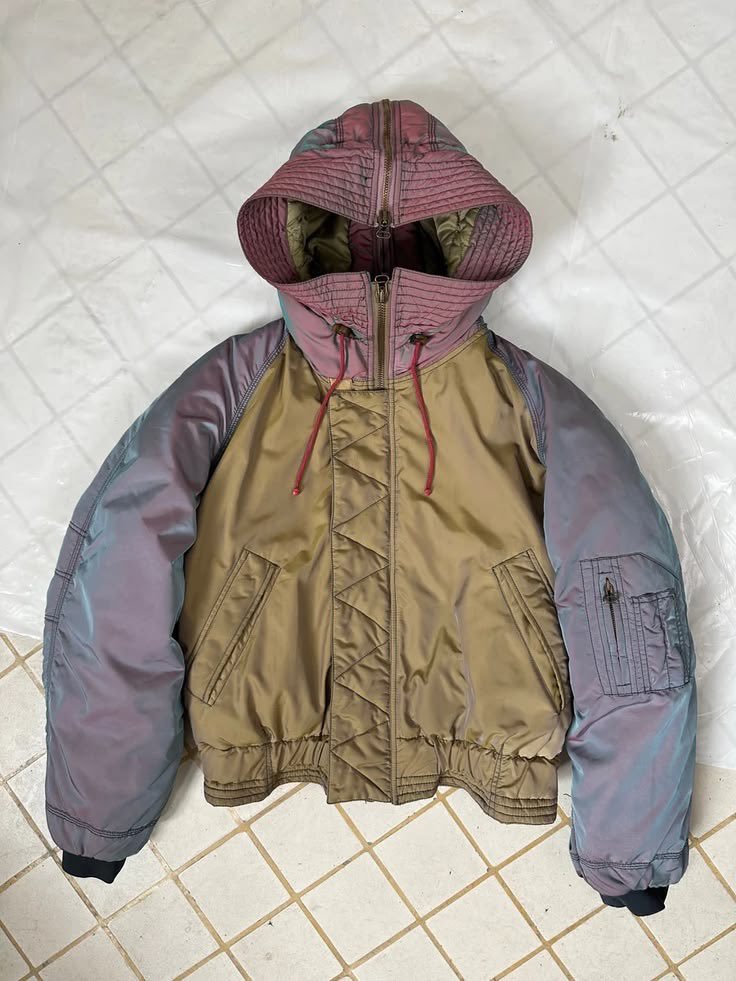 freebillin's tweet photo. Emporio Armani AW93 Iridescent N2B Bomber Jacket. https://t.co/zflCEYsuFS